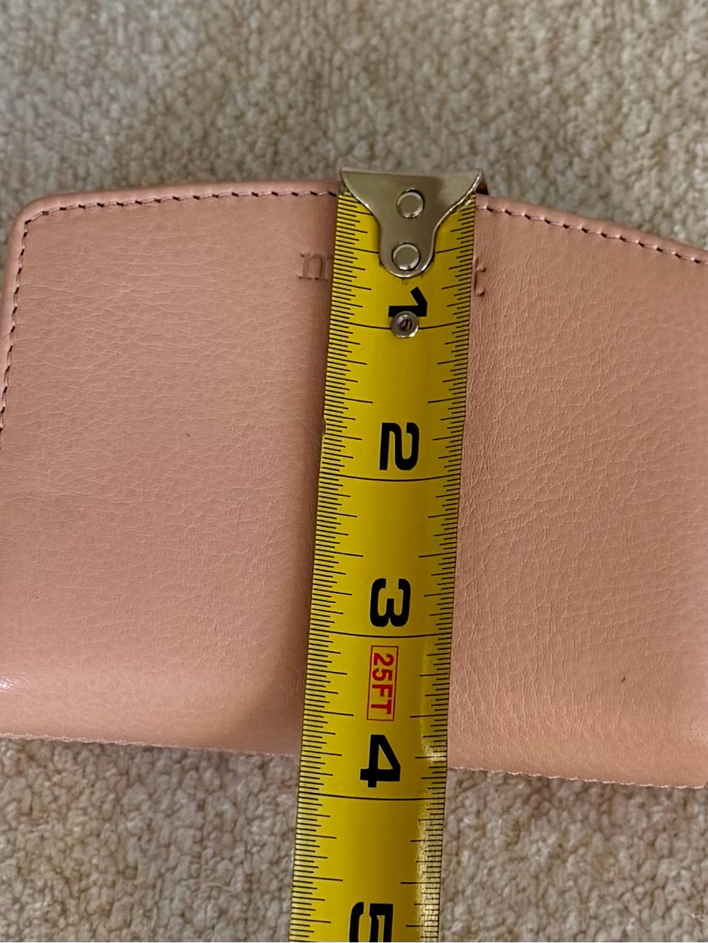 Margot New York Gina Compact Wallet Blush Pink 100% Leather Zip Wallet - Picture 8 of 10